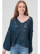 Beachy Light Weight V Neck Crop Pullover Sweater