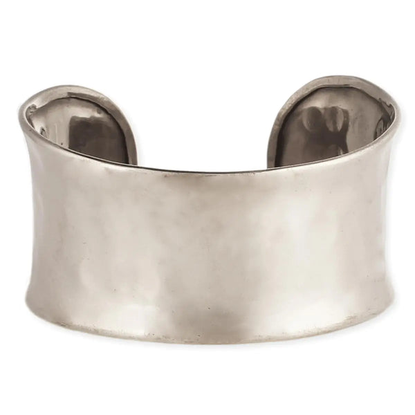 Silver Hammered Bunch Cuff Bracelet