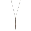 Spike Necklace Long Chain w Beads