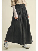 Pintuck Wide Leg Pants