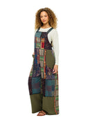 Overalls Patchwork Floral Nature Print
