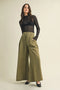 Pintuck Wide Leg Pants