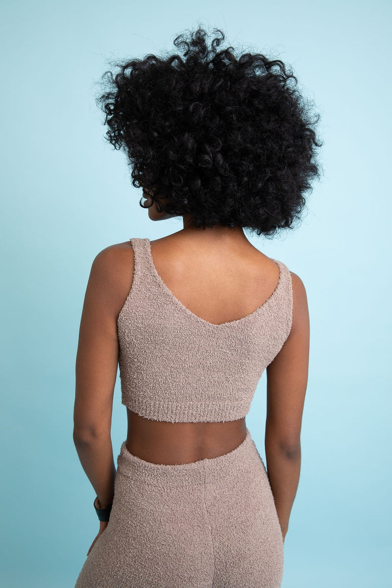 Comfy Boucle Bralette - Soft & Warm Comfort- Mocha