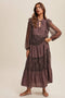 Tiered Lace Maxi Boho Dress