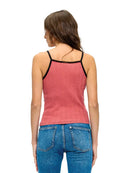 Boho Art Painted Patchwork Ribbed Tank Top