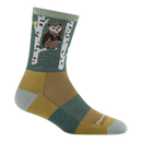 Women's Critter Club Micro Crew Lightweight Hiking Socks-Owl Green
