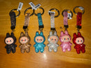 Bedazzled Smiley Rabbit Keychains