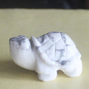 Hand Carved Gemstone 2 inch Turtle Animal Figurine