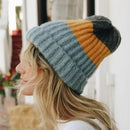Color Block Knit Beanie