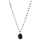 Semi Precious  Stone Pendant with Crystal Bead Chain