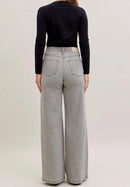 Judy Blue High Waisted Retro Grey Wide Denim