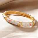 Floral Accented Bangles