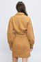 Long Sleeve Stitch Pocket Twill Utility Dress