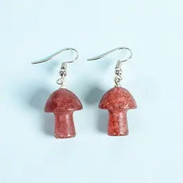 Gemstone Mushroom Earring