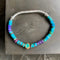 5mm Heishi Turquoise Silver Stretch Bracelet
