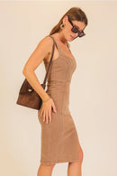 Rodeo Night Out Midi Stretchy Denim Dress