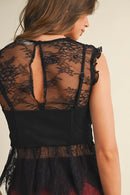 Lace with Corset Sleeveless Top