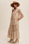 Tiered Lace Maxi Boho Dress