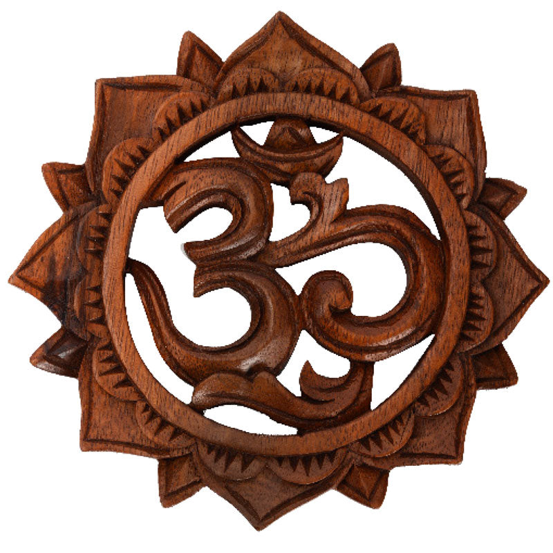 Om Wood Plaque