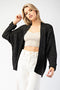 Knitted open Front Cardigan