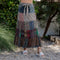 Western Boho Chic: Patchwork Belted Skirt- Vintage