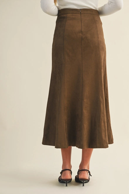 Fluted Gore Hem Skirt