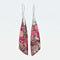 Pink / Red Regalite Earrings - Silver