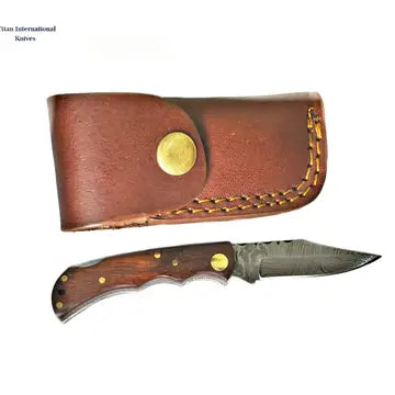 Damascus Steel Folding Knife Edc