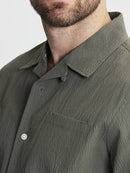 Seersucker Short Sleeve Camp Shirt
