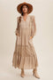 Tiered Lace Maxi Boho Dress