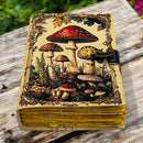 Grimoire Vintage Mushroom leather journal Handmade Antique