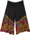 Tie Dye Boho Mid Calf Wide Leg Capri