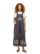 Embroidered Details Midi Overall