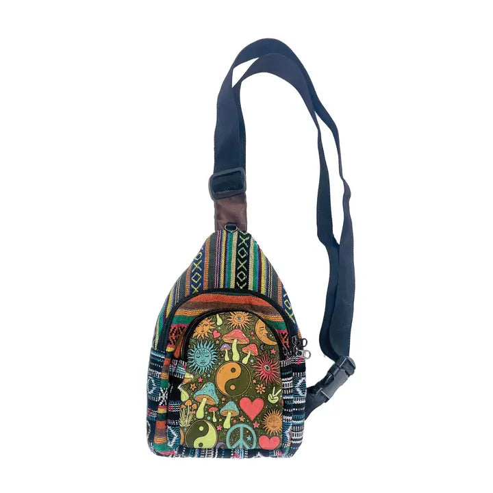 Mushroom Sling Bag Gheri Yin & Yang Multi Print
