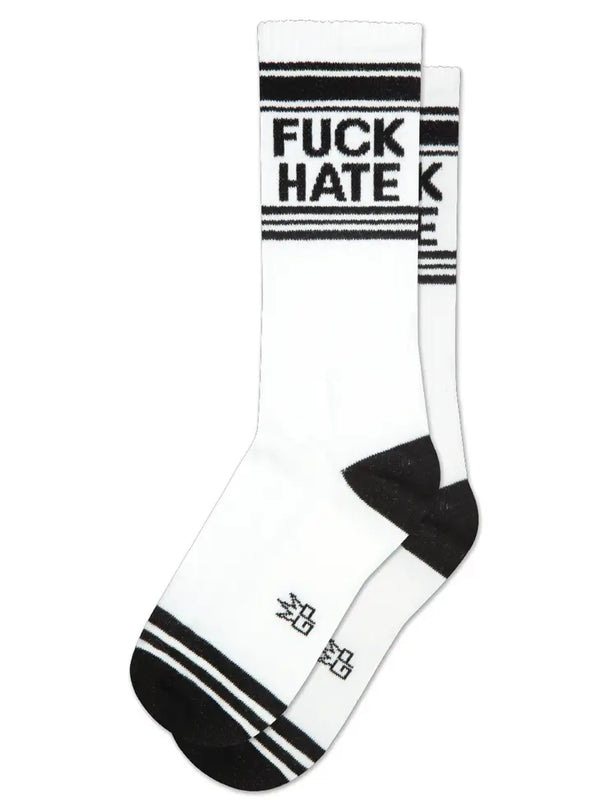 Fuck Hate Gym Crew Socks