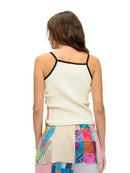 Boho Hippy Patchwork Ribbed Tank Top