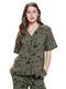 Button Up Blouse Mushroom Print Striped