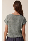 Lightweight Short Sleeve Sweater Top