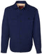 Wool Blend Faux Sherpa Lined CPO Shirt - Blue