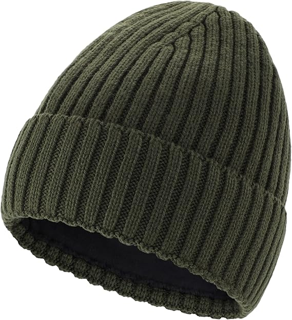 Fleece Lined Cuffed Beanie Hat