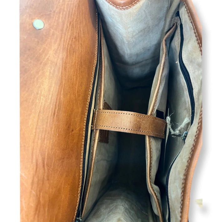 Three Pocket Leather Backpack