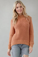 Chunky Ribbed Sweater- Rust