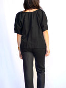 Celine Puff Sleeve Cotton Top