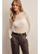 Stretch Floral Lace Knit Top