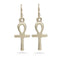Ankh Earrings - Antiqued Silver