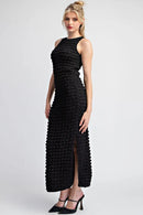 Popcorn Textured Maxi Dress