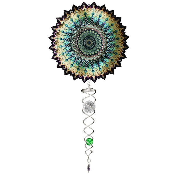 3D Earth Mandala Mini Wind Spinner