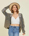 Western Inspired- Open Front Sweater - Navy
