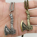 Raven Double Sided Axe Pendant Necklace