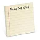 Per My Last Sticky- Funny Sarcastic Sticky Note Pad
